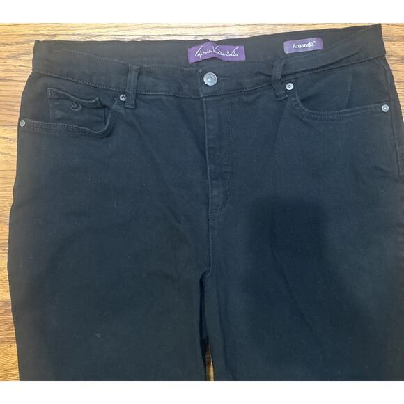 Gloria Vanderbilt Jeans Womens Black 16S Amanda Short - Picture 3 of 8